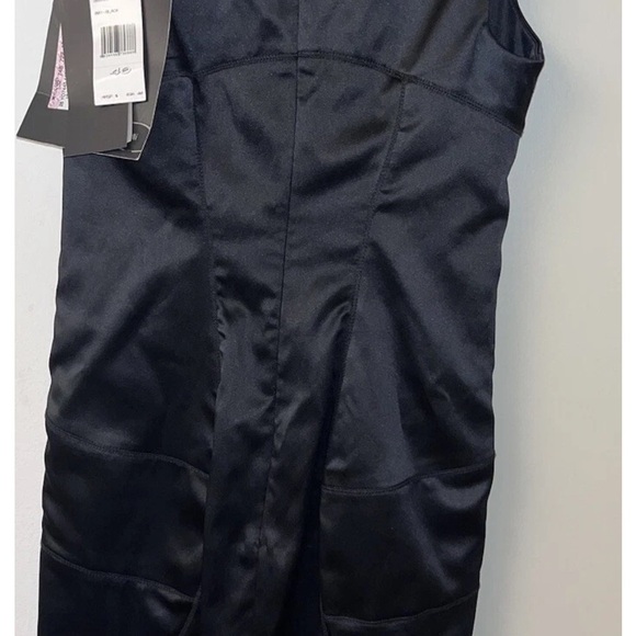 Roberto Cavalli Just Cavalli Black Satin Dress Party Cocktail Stretch Italy 40 - Picture 3 of 6